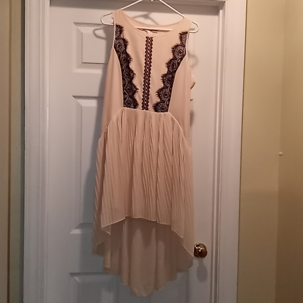 High low short sleeve dress